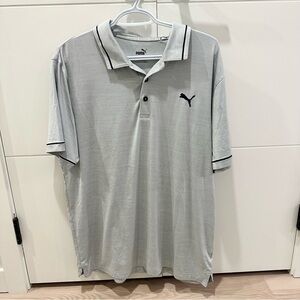 Puma Men's Grey Golf Polo Shirt